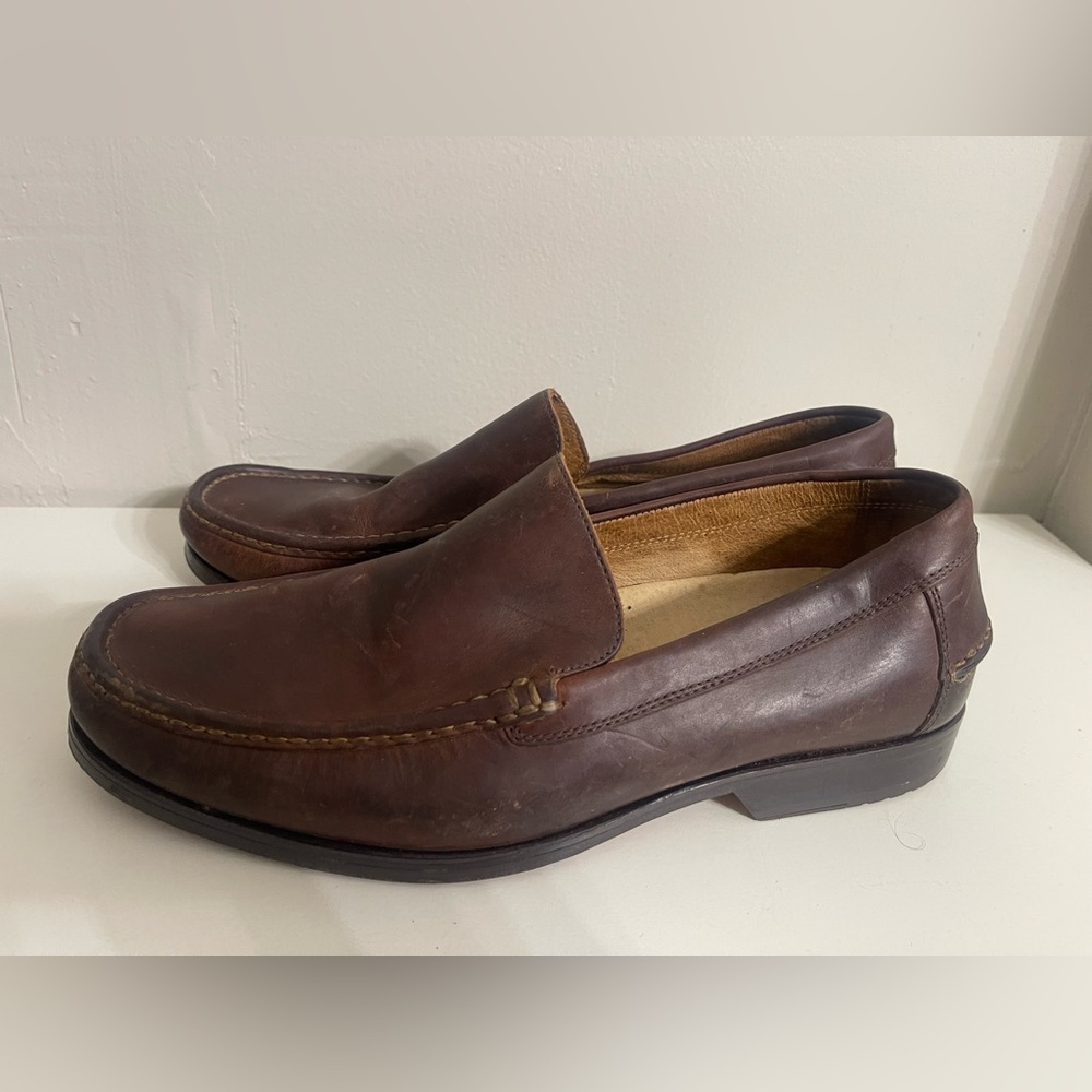 Johnston & Murphy Men’s Genuine Tan Leather Loafers Size 10‎